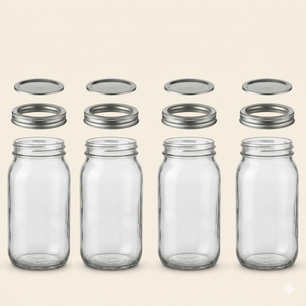 4 Bocaux en verre