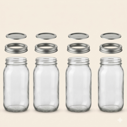 4 Bocaux en verre