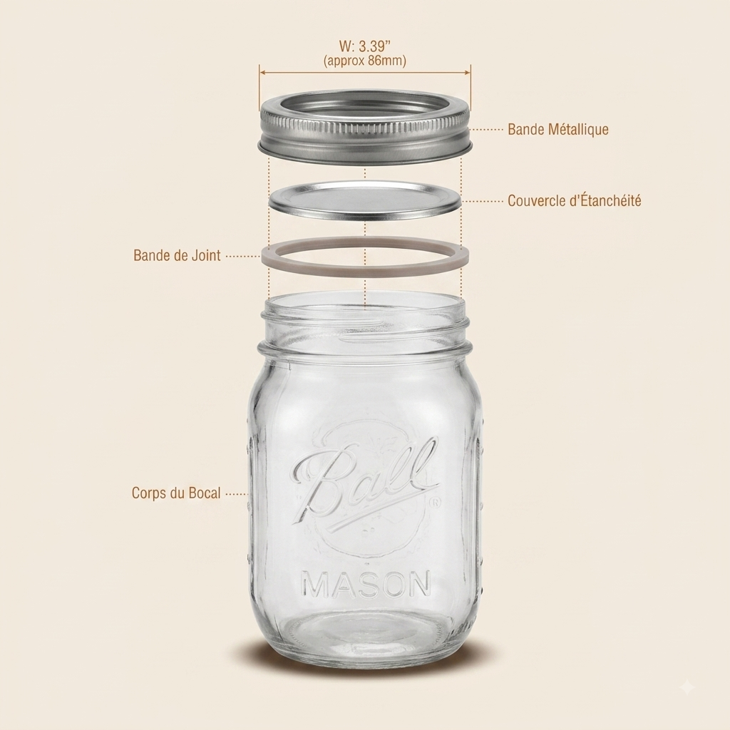 4 Bocaux en verre