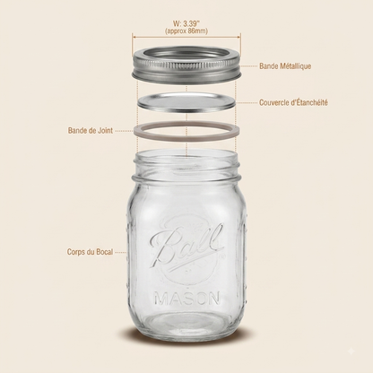 4 Bocaux en verre